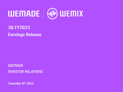 Vorschaubild Wemade Quartalsbericht 2023-q3