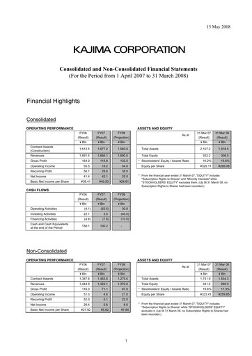 Thumbnail Kajima
 Financial Statement fy2007