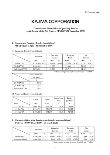 Thumbnail Kajima
 Quarterly Report 2007-q3