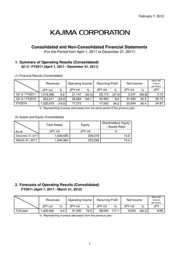 Thumbnail Kajima
 Quarterly Report 2011-q3