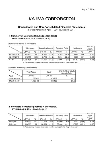 Thumbnail Kajima
 Quarterly Report 2014-q1