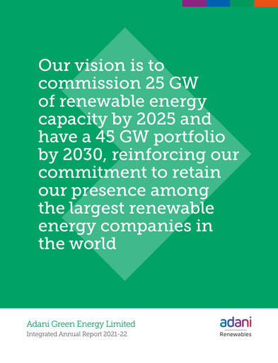 Vorschaubild Adani Green Energy
 Jahresbericht 2021-2022