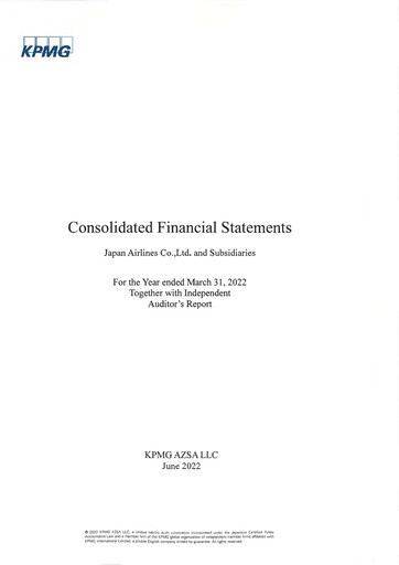 Thumbnail Japan Airlines
 Financial Statement fy2021