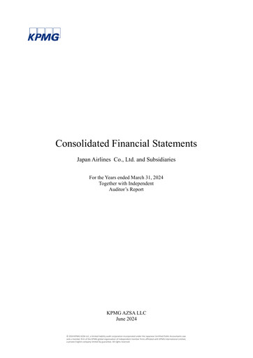Thumbnail Japan Airlines
 Financial Statement fy2023