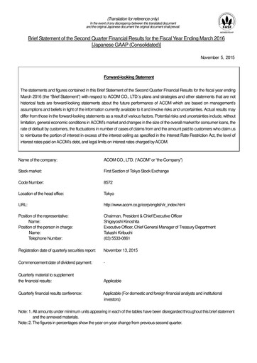 Thumbnail Acom
 Half-year Report fy2016-h1