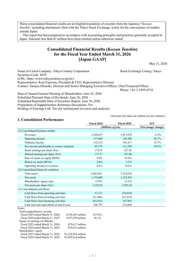 Thumbnail Tokyo Century Financial Report 2026