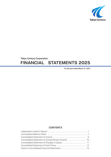 Thumbnail Tokyo Century Financial Statement 2025