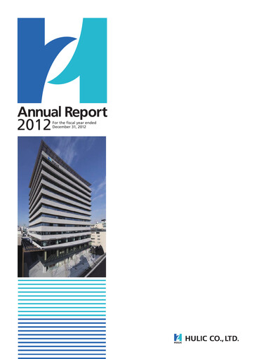 Thumbnail Hulic Annual Report 2012