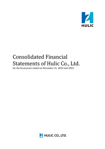 Thumbnail Hulic Financial Statement 2023