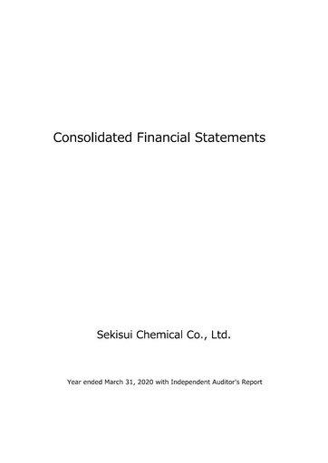 Thumbnail Sekisui Chemical
 Financial Statement fy2019