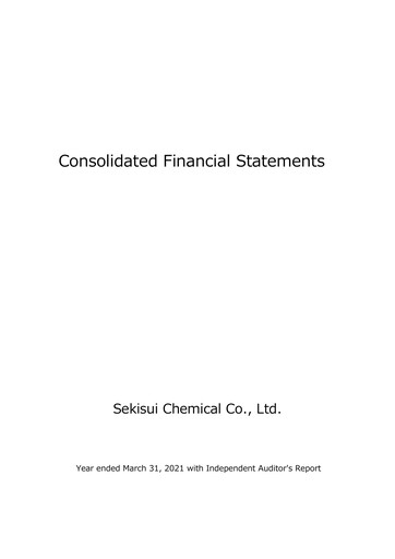 Thumbnail Sekisui Chemical
 Financial Statement fy2020