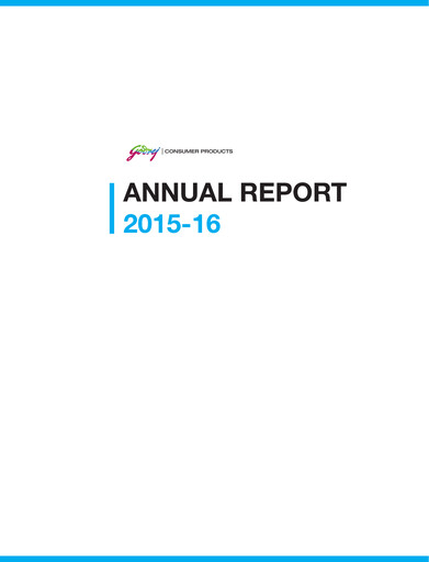 Thumbnail Godrej Annual Report 2015-2016