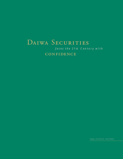 Vorschaubild Daiwa Securities Group

 Jahresbericht 1999
