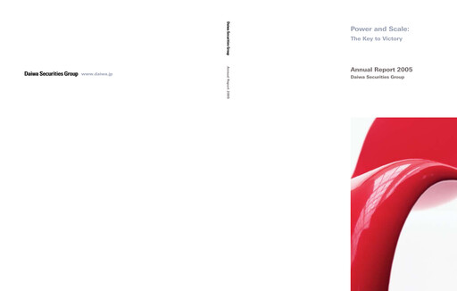 Vorschaubild Daiwa Securities Group

 Jahresbericht 2005