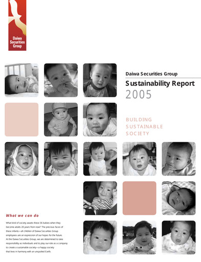 Vorschaubild Daiwa Securities Group

 Nachhaltigkeitsbericht 2005