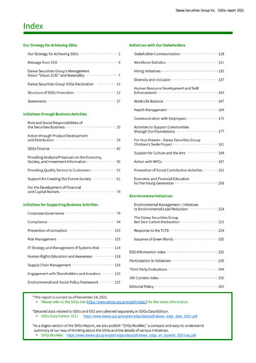 Thumbnail Daiwa Securities Group

 Sustainability Report 2021