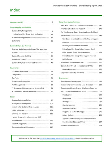 Vorschaubild Daiwa Securities Group

 Nachhaltigkeitsbericht 2023