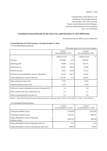 Thumbnail AGC Financial Statement 2013