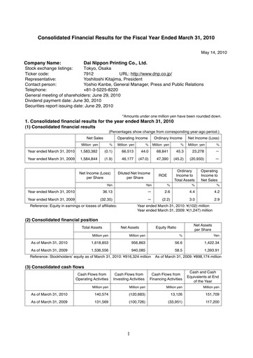Thumbnail Dai Nippon Printing Financial Report 2009