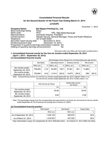 Thumbnail Dai Nippon Printing Half-year Report 2013-h1