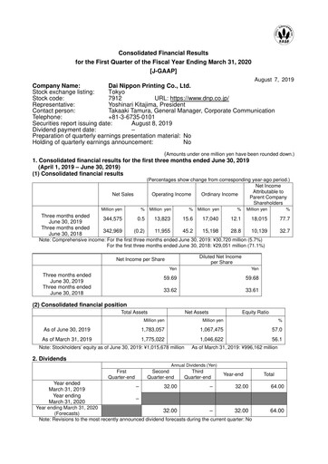 Thumbnail Dai Nippon Printing Quarterly Report 2019-q1