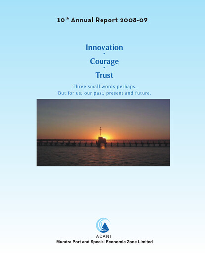 Miniature Adani Ports & SEZ Rapport annuel 2009