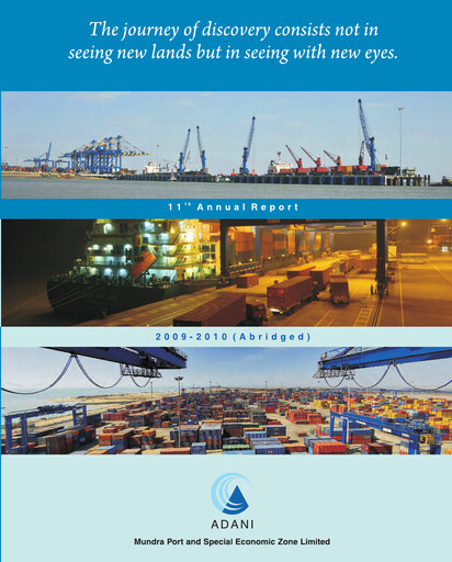 Miniature Adani Ports & SEZ Rapport annuel 2010