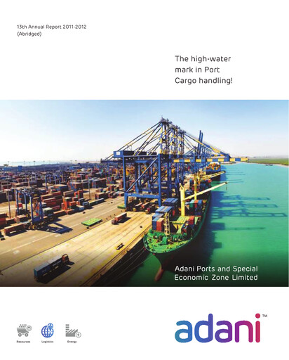 Miniature Adani Ports & SEZ Rapport annuel 2012