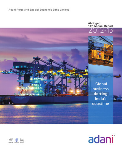 Miniature Adani Ports & SEZ Rapport annuel 2013
