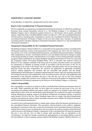 Thumbnail Adani Ports & SEZ Financial Statement 2017