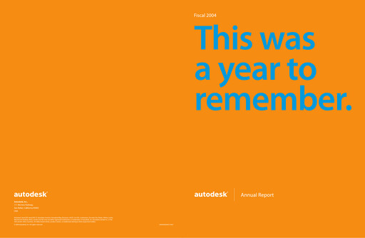 Thumbnail Autodesk Annual Report 2004