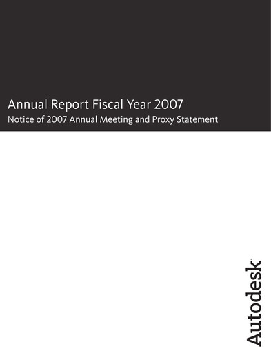 Thumbnail Autodesk Annual Report 2007