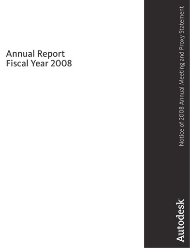 Thumbnail Autodesk Annual Report 2008