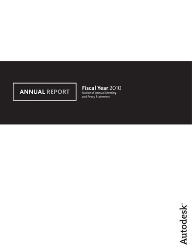Thumbnail Autodesk Annual Report 2010