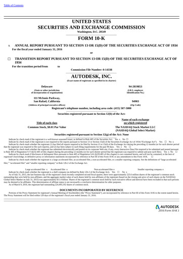 Thumbnail Autodesk Financial Report 2016