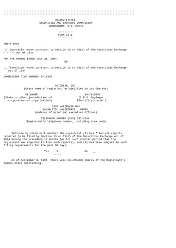 Thumbnail Autodesk Quarterly Report 1995-q2