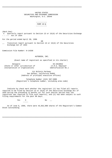 Thumbnail Autodesk Quarterly Report 1997-q1