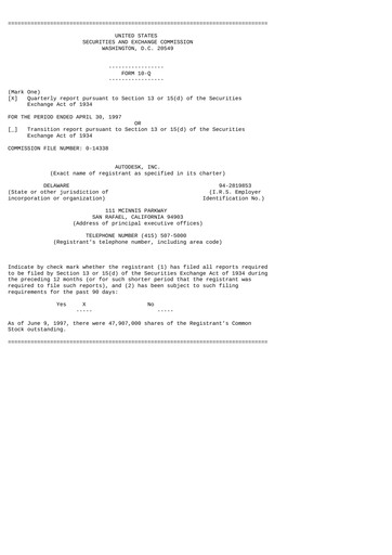Thumbnail Autodesk Quarterly Report 1998-q1