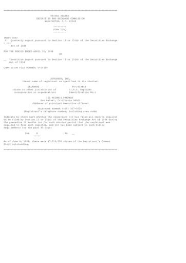 Thumbnail Autodesk Quarterly Report 1999-q1