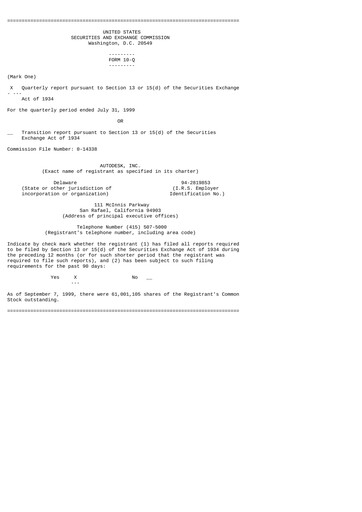 Thumbnail Autodesk Quarterly Report 2000-q2