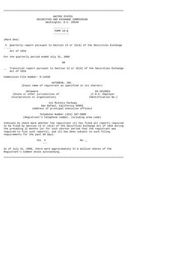 Thumbnail Autodesk Quarterly Report 2001-q2