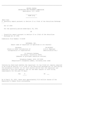Thumbnail Autodesk Quarterly Report 2002-q1