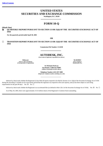 Thumbnail Autodesk Quarterly Report 2004-q1