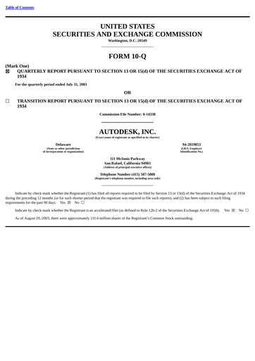 Thumbnail Autodesk Quarterly Report 2004-q2