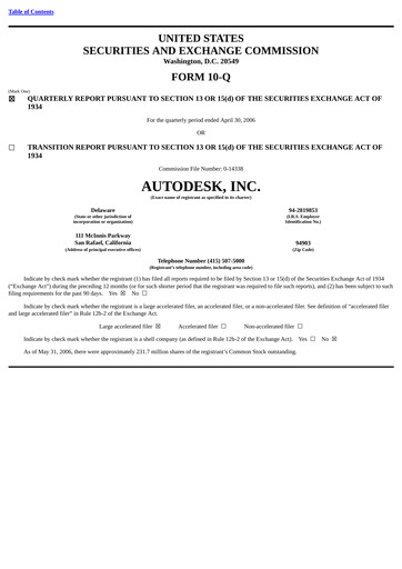 Thumbnail Autodesk Quarterly Report 2007-q1