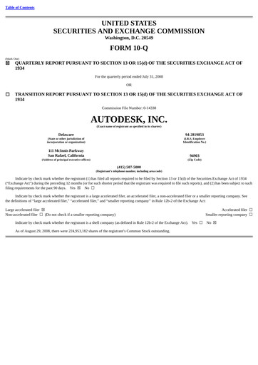 Thumbnail Autodesk Quarterly Report 2009-q2