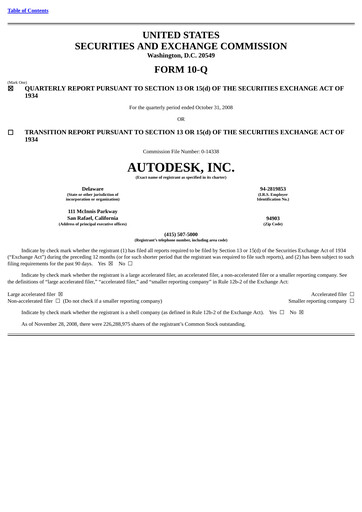 Thumbnail Autodesk Quarterly Report 2009-q3
