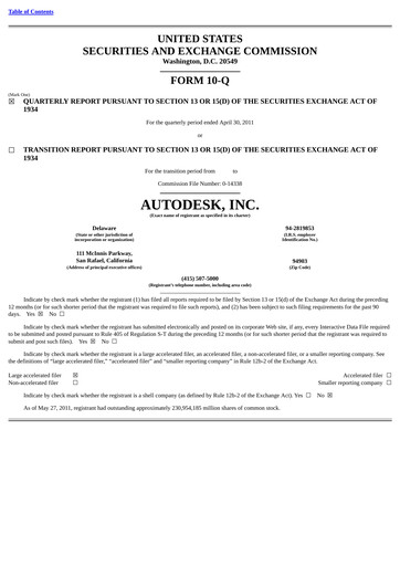 Thumbnail Autodesk Quarterly Report 2012-q1