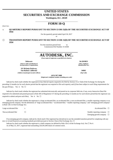 Thumbnail Autodesk Quarterly Report 2018-q1