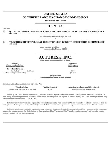 Thumbnail Autodesk Quarterly Report 2022-q1